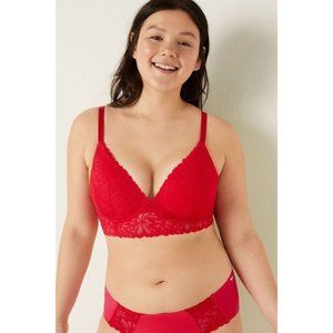 Victoria's Secret PINK Lace Wireless Push-Up Bralette NEW WITH TAGS size M-DD